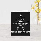 Ask Me About Sound Bath New Age Wellness Sritual  Karte (Gelbe Blume)