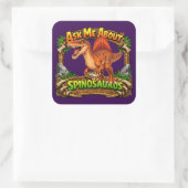 Ask Me About the Spinosaurus | 3 inch Sticker (Tasche)