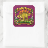Ask Me About the Stegosaurus | 3 inch Sticker (Tasche)