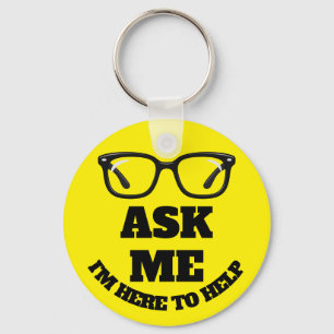 Ask Me Konferenz Button – Vernetzungs- und Event-A Schlüsselanhänger