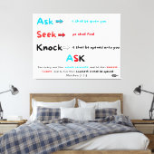 Ask Seek Knock Leinwanddruck (Insitu (Schlafzimmer))
