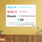 Ask Seek Knock Leinwanddruck (Insitu (Wohnzimmer))