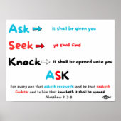 Ask Seek Knock Poster (Vorne)