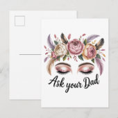 Ask Your Dad Ankündigungspostkarte (Vorne/Hinten)