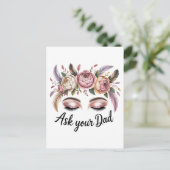 Ask Your Dad Ankündigungspostkarte (Stehend Vorderseite)