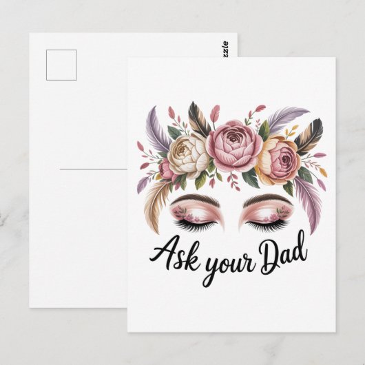 Ask Your Dad Postkarte (Vorne/Hinten)