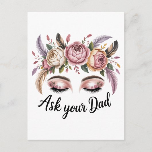 Ask Your Dad Postkarte (Vorderseite)