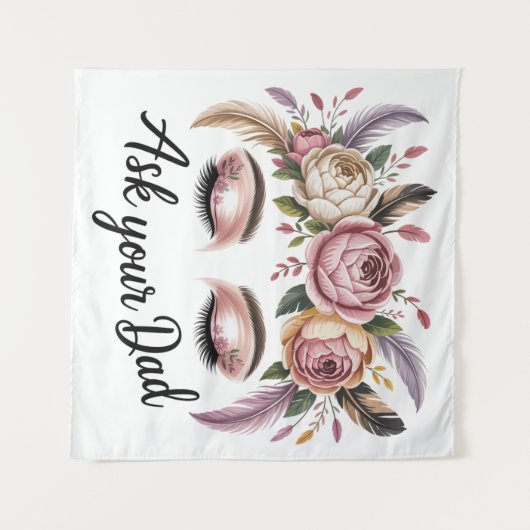 Ask Your Dad Wandteppich (Vorderseite (Horizontal))