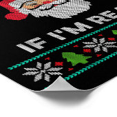 Ask Your Mom If I'm Real Xmas Funny Christmas Sant Poster (Ecke)