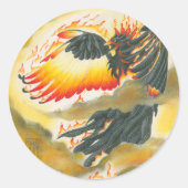 Askelon Pheonix Runder Aufkleber (Vorderseite)