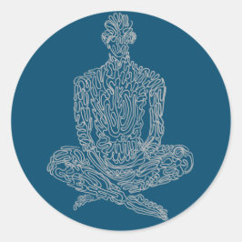 Asketik (Marine mit Graue) Runder Aufkleber