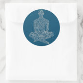 Asketik (Marine mit Graue) Runder Aufkleber (Tasche)