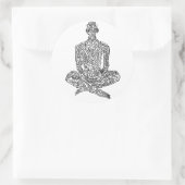 Asketik (schwarz) runder aufkleber (Tasche)