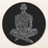 Asketischer Untersetzer (schwarz mit grauem/weißem (Vorderseite)