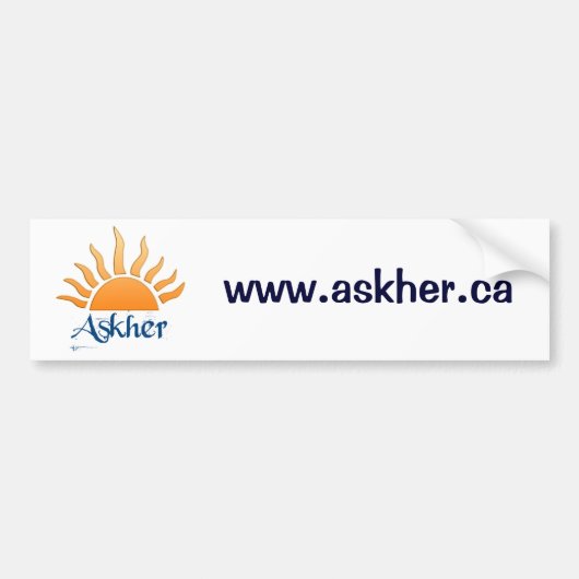 askher bumber sticker2 autoaufkleber (Vorne)