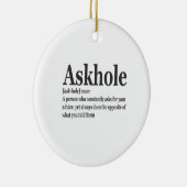 Askhole Definition Unglaublich witzig Gag Wörterbu Keramik Ornament (Rechts)
