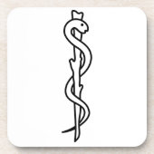 Asklepius-Blut [medizinisches Symbol] Getränkeuntersetzer (Vorderseite)