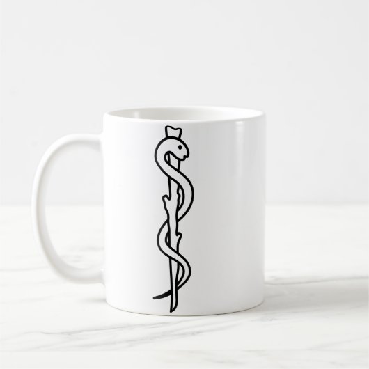 Asklepius-Blut [medizinisches Symbol] Kaffeetasse (Links)