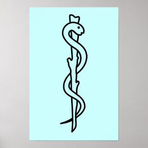 Asklepius-Blut [medizinisches Symbol] Poster