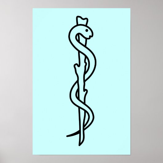 Asklepius-Blut [medizinisches Symbol] Poster (Vorne)