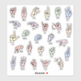 ASL ABC Sticker – Bright & Educational Sticker