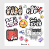 ASL Affirmation Stickers – Voice, Kindness, Power Aufkleber (Blatt)