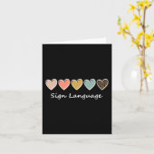 ASL Alphabet American ASL Teacher Sing Language Karte (Gelbe Blume)
