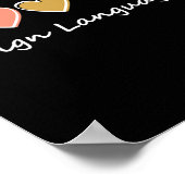 ASL Alphabet American ASL Teacher Sing Language Poster (Ecke)