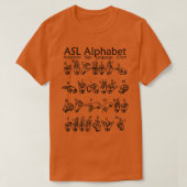 ASL Alphabet American Sign Language Chart T-Shirt (Design vorne)