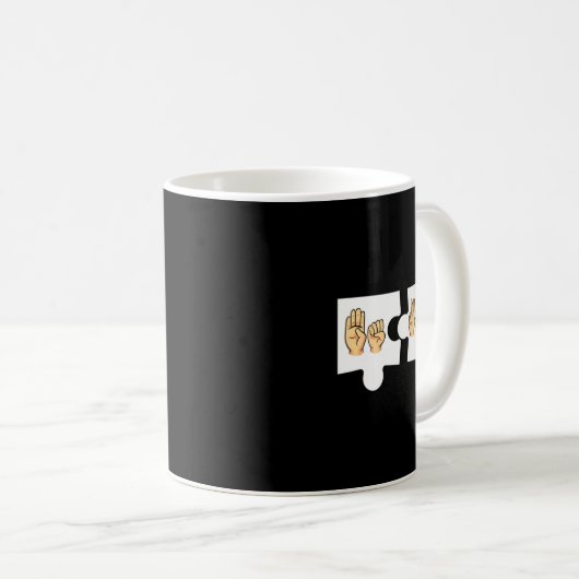 Asl Alphabet American Sing Language Asl Teacher Be Kaffeetasse (VorderseiteRechts)