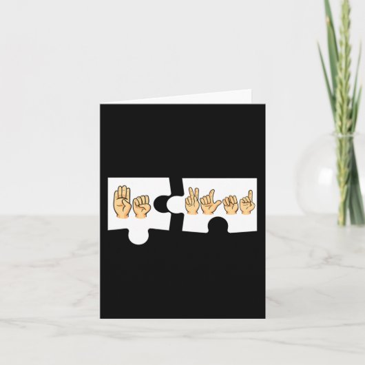 ASL Alphabet American Sing Language ASL Teacher Be Karte (Vorderseite)