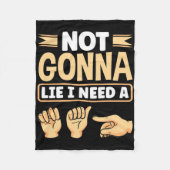 Asl Alphabet American Sing Language Asl Teacher I  Fleecedecke (Vorderseite)