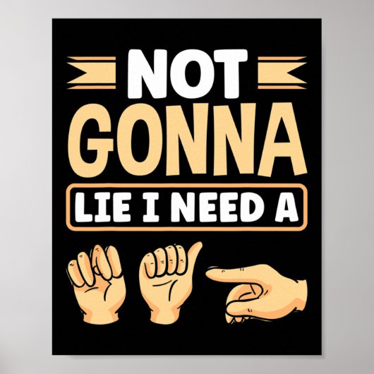 ASL Alphabet American Sing Language ASL Teacher I Poster (Vorne)