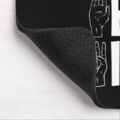 ASL Alphabet American Sing Language ASL Teacher Ju Mousepad (Ecke)