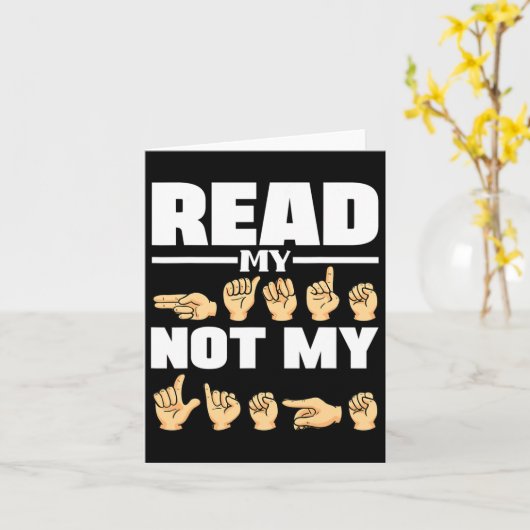 Asl Alphabet American Sing Language Asl Teacher Qu Karte (Gelbe Blume)