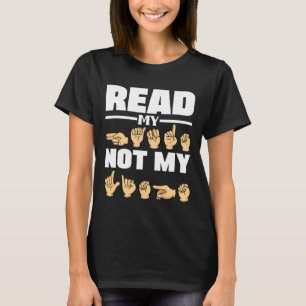 ASL Alphabet American Sing Language ASL Teacher Qu T-Shirt