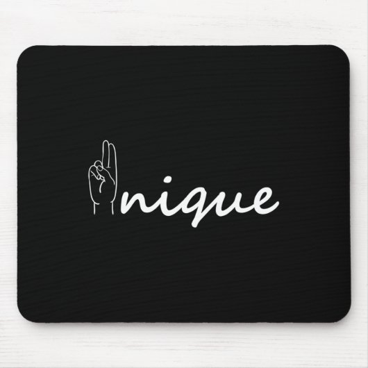 ASL Alphabet American Sing Language ASL Tee Mousepad (Vorne)