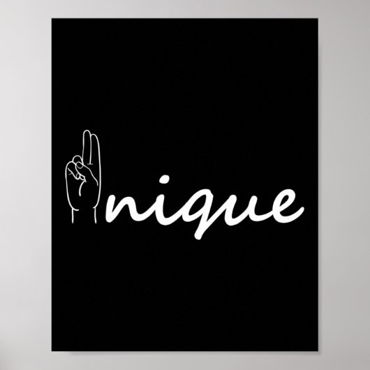 ASL Alphabet American Sing Language ASL Tee Poster (Vorne)