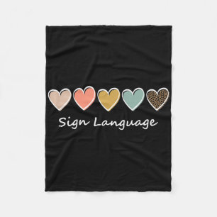 ASL-Alphabet Amerikanisch ASL-Lehrer Gebärdensprac Fleecedecke