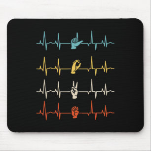 Asl Alphabet Amerikanische Gebärdensprache Asl-Leh Mousepad