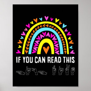 Asl Alphabet Amerikanische Gebärdensprache Asl Leh Poster