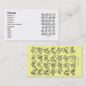 ASL Alphabet Business Card Visitenkarte (Vorne/Hinten)