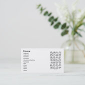 ASL Alphabet Business Card Visitenkarte (Stehend Vorderseite)
