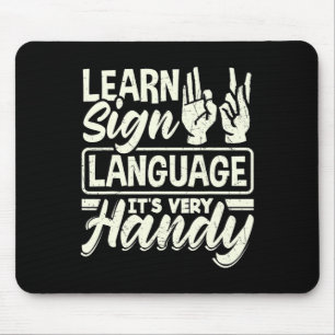 Asl-Alphabet-Lehrer Amerikanische Gebärdensprache Mousepad