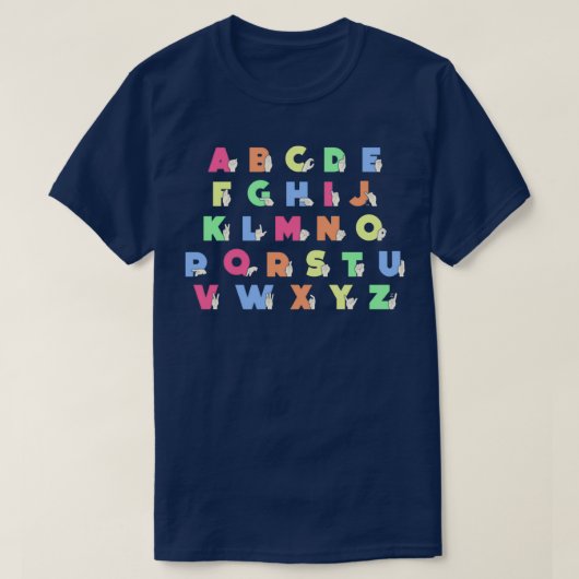 ASL Alphabet T-Shirt (Design vorne)