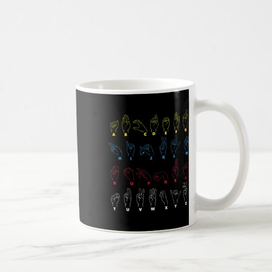 Asl Alphabet Teacher American Sing Language Asl Ch Kaffeetasse (Rechts)