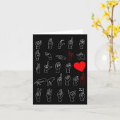 Asl Alphabet Teacher American Sing Language Asl Ch Karte (Gelbe Blume)