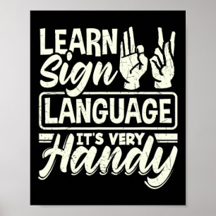 ASL Alphabet Teacher American Sing Language Poster