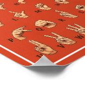 ASL-Alphabetposter Poster (Ecke)