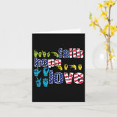 Asl American Sign Language 4. Juli Faith Hope Karte (Gelbe Blume)